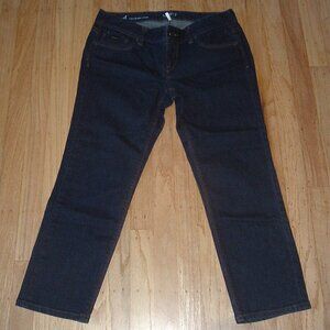 NEW Ann Taylor LOFT Modern Crop Jeans Size 27/4 Dark Wash Stretch Denim